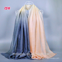 Wholesale 2017 Latest Fashion Brand Scarves Gradient Shawl Hijab Muslim For Women